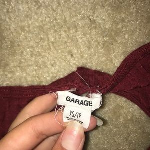 Burgundy cut out dress